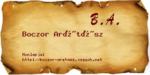 Boczor Arétász névjegykártya
